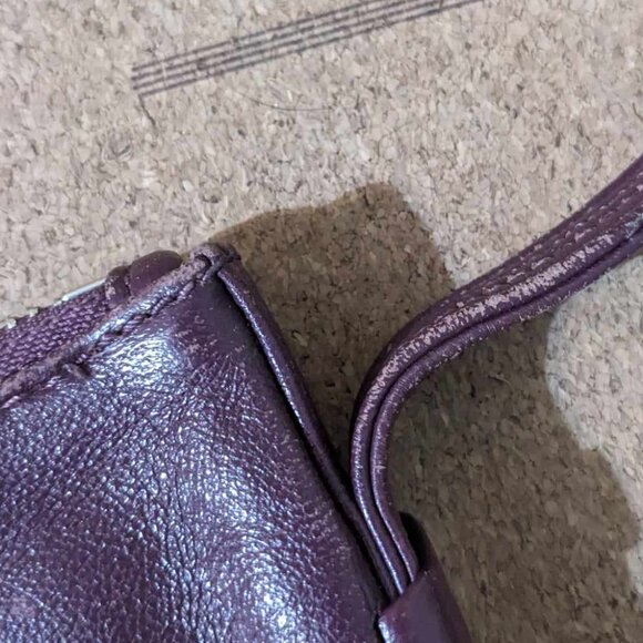 Oroton Purple Leather Clutch Mini Handbag - Picture 10 of 10